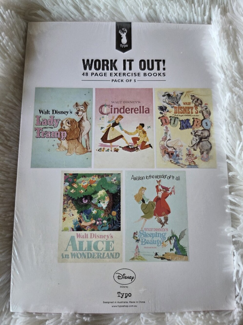 Typo Disney Vintage Poster 3-Hole Punch Notebook Set